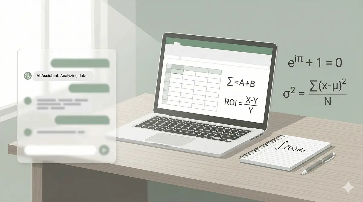 A technical comparison diagram for PayoffVsInvest showing a glowing blue AI neural network labeled 'Black Box Probability' and a sharp emerald-green line chart with visible formulas labeled 'Transparent Mathematical Logic' for debt and investment scenarios.